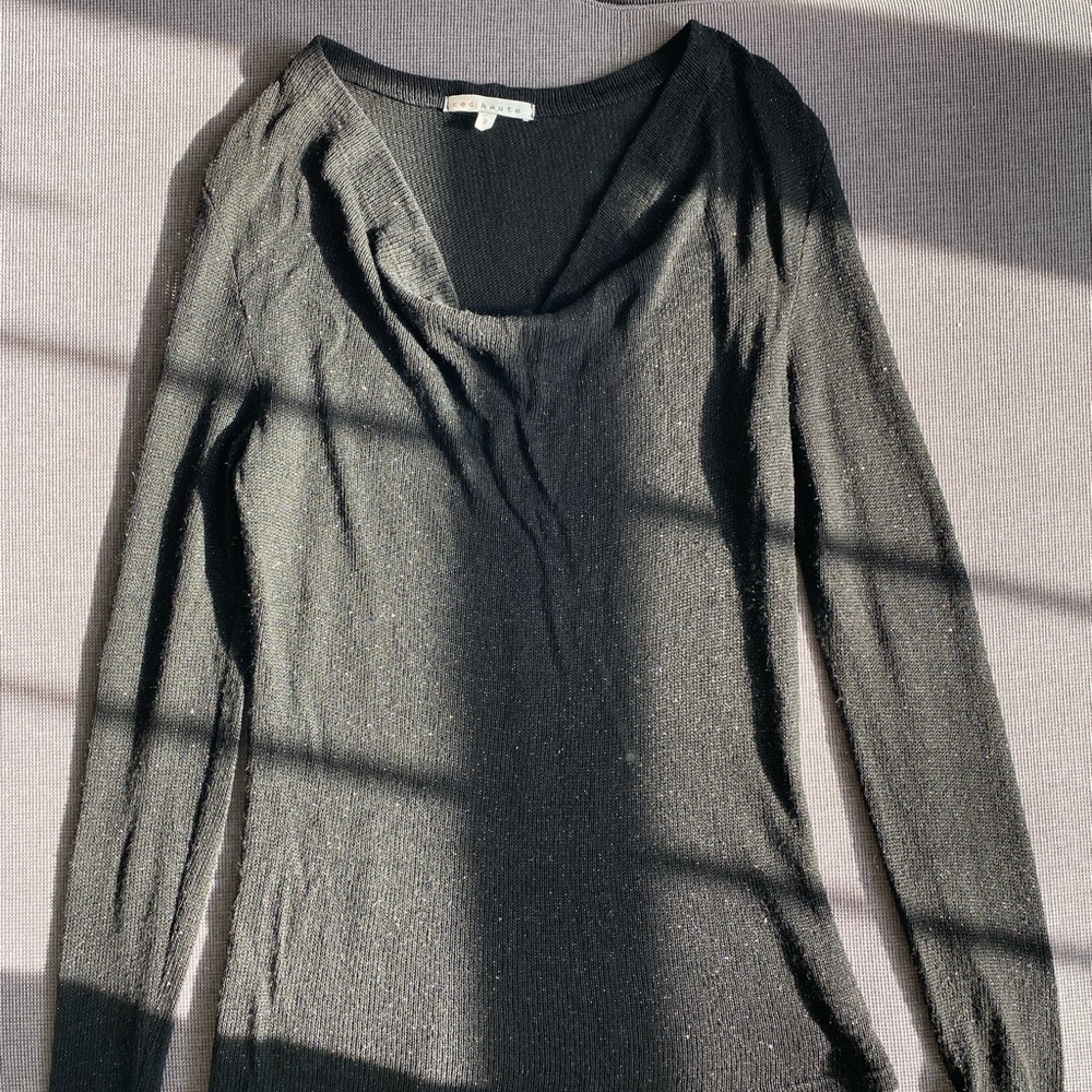 Black Long Sleeve Knit Top